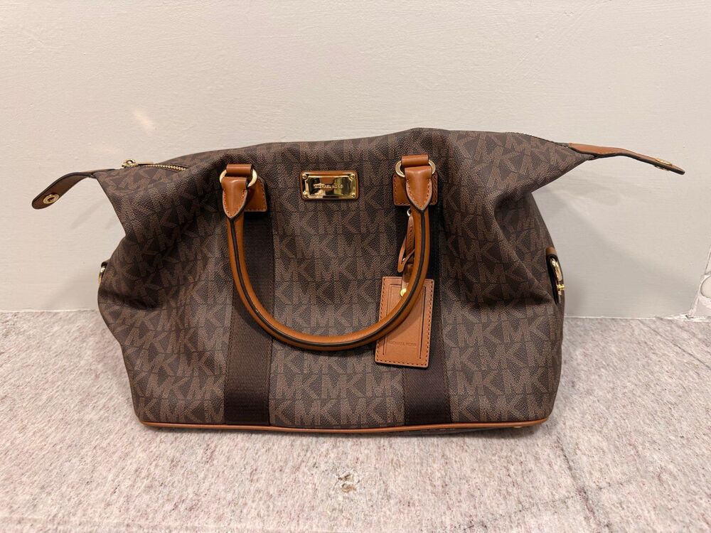 Title: NWT Michael Kors Travel Large Weekender Duffle Bag - Brown / Luggage Logo